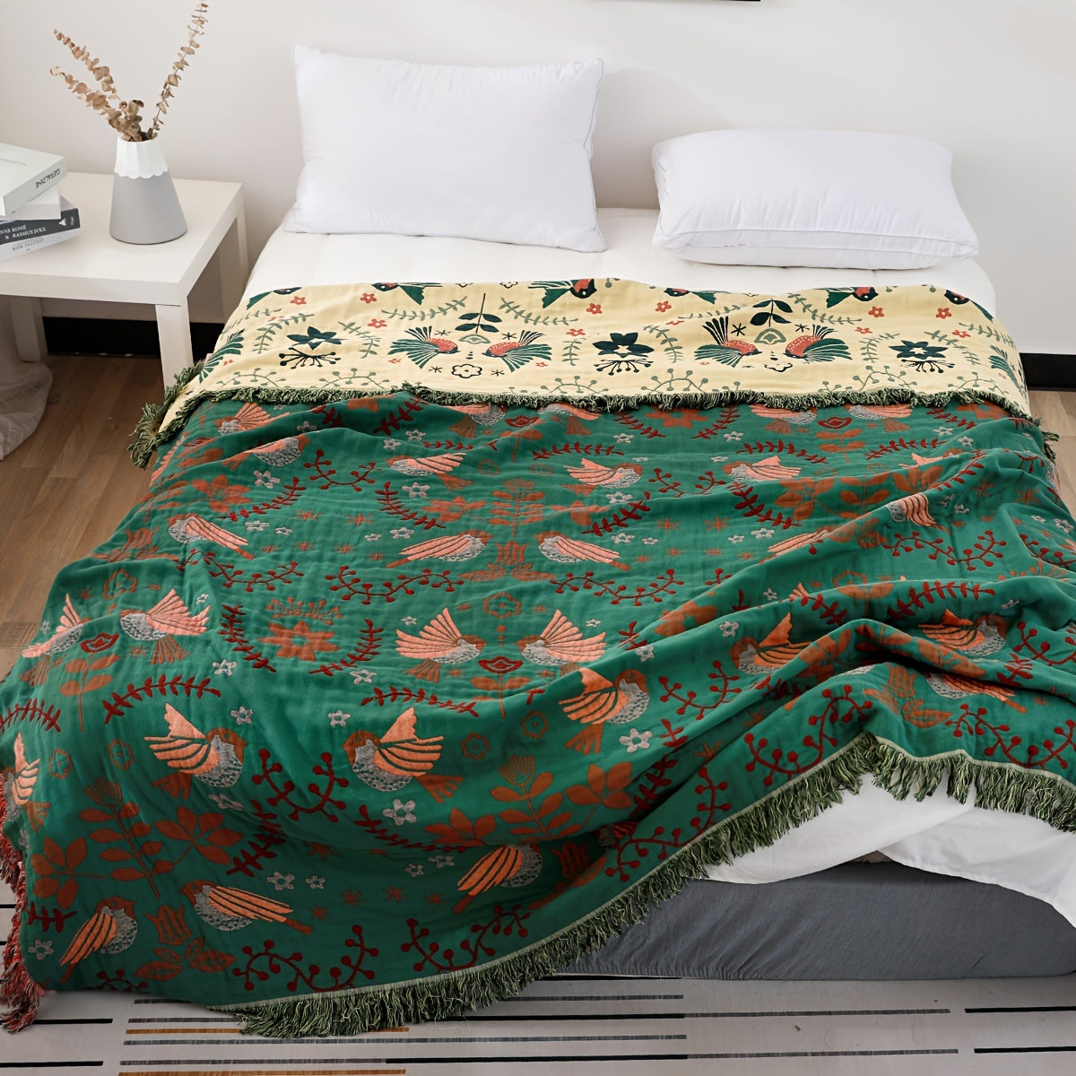 Scandinavian Throw Blanket Soft Reversible