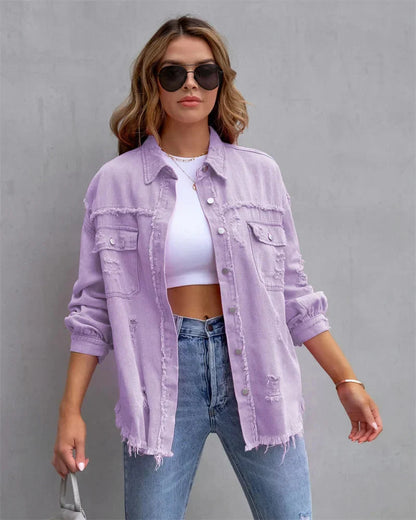 Daisy - Casual oversized denim jacket