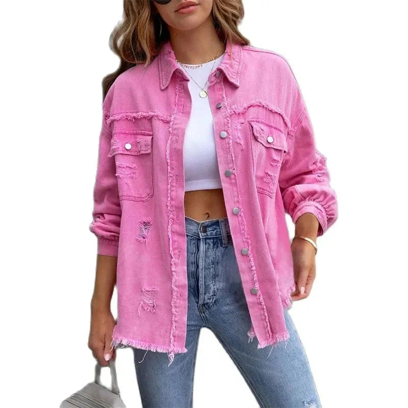 Daisy - Casual oversized denim jacket