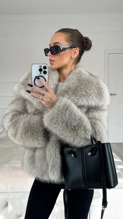 Faux Fur Jacket - Synthetic Fur - Winter - Fluffy Jacket -  Women's Faux Fur Coats and Jackets