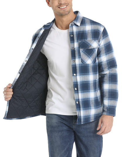 Flannel Jacket - Plaid - Lined - Overshirt - Men's Jacket