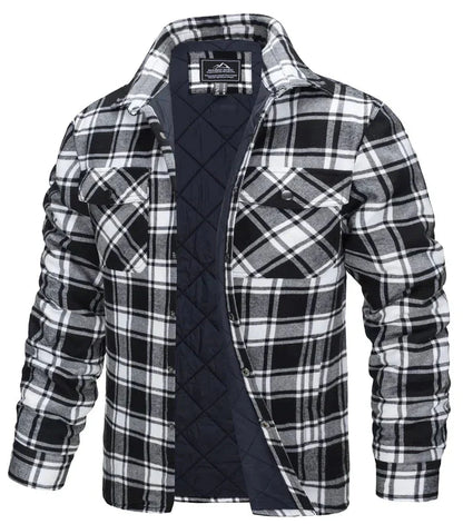 Flannel Jacket - Plaid - Lined - Overshirt - Men's Jacket