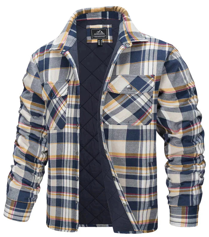 Flannel Jacket - Plaid - Lined - Overshirt - Men's Jacket