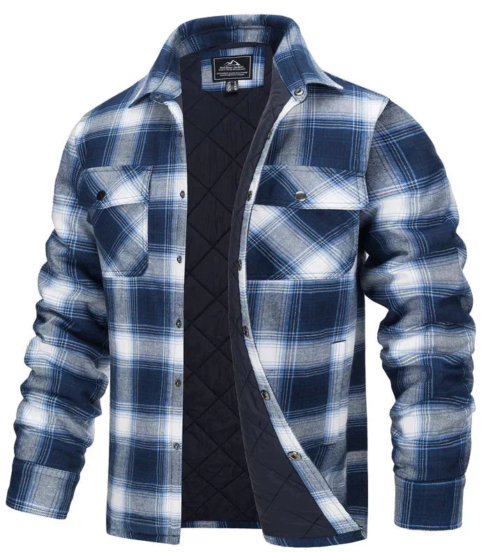 Flannel Jacket - Plaid - Lined - Overshirt - Men's Jacket