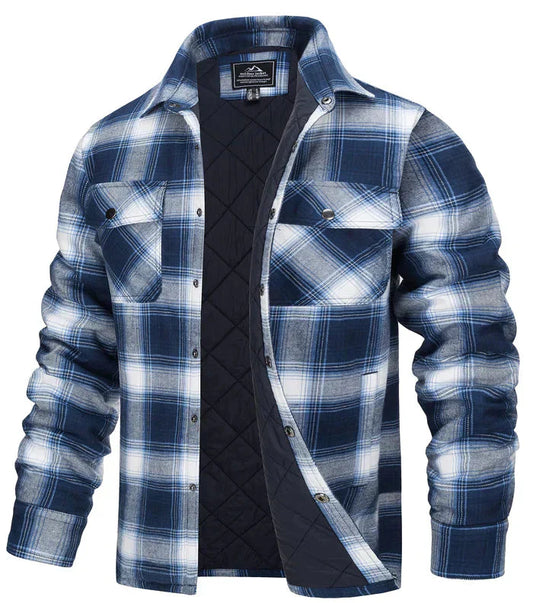Flannel Jacket - Plaid - Lined - Overshirt - Men's Jacket