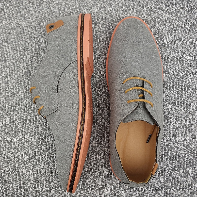 Men’s Casual Suede Oxford Shoes – Lightweight Lace-Up Dress Shoes for Work, Events & Smart Everyday Looks
