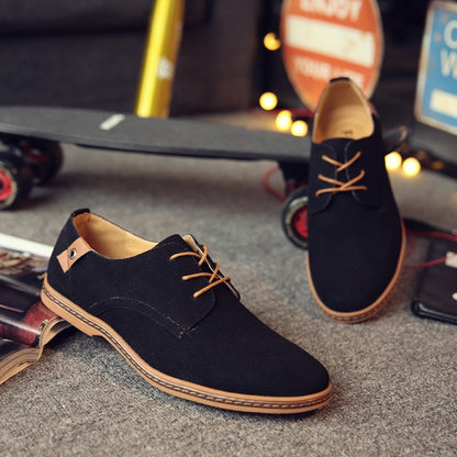 Men’s Casual Suede Oxford Shoes – Lightweight Lace-Up Dress Shoes for Work, Events & Smart Everyday Looks