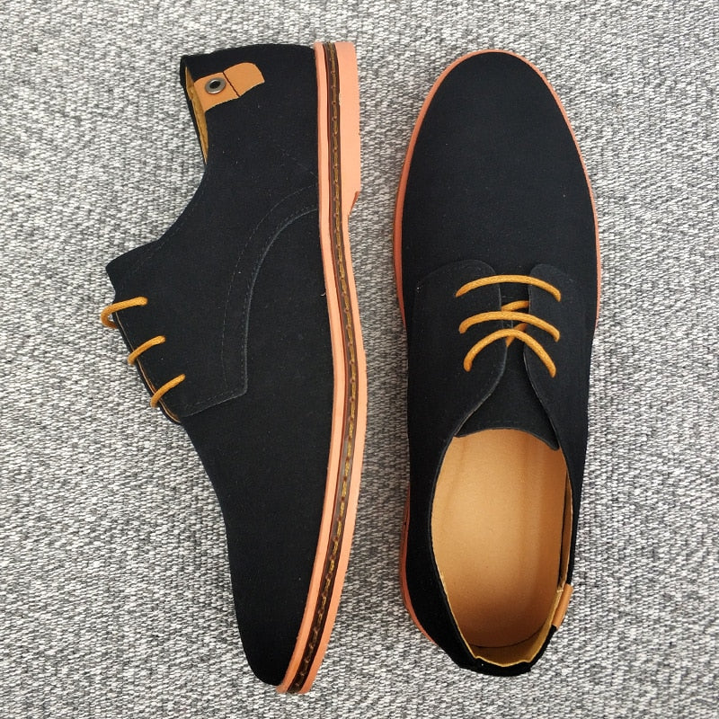 Men’s Casual Suede Oxford Shoes – Lightweight Lace-Up Dress Shoes for Work, Events & Smart Everyday Looks