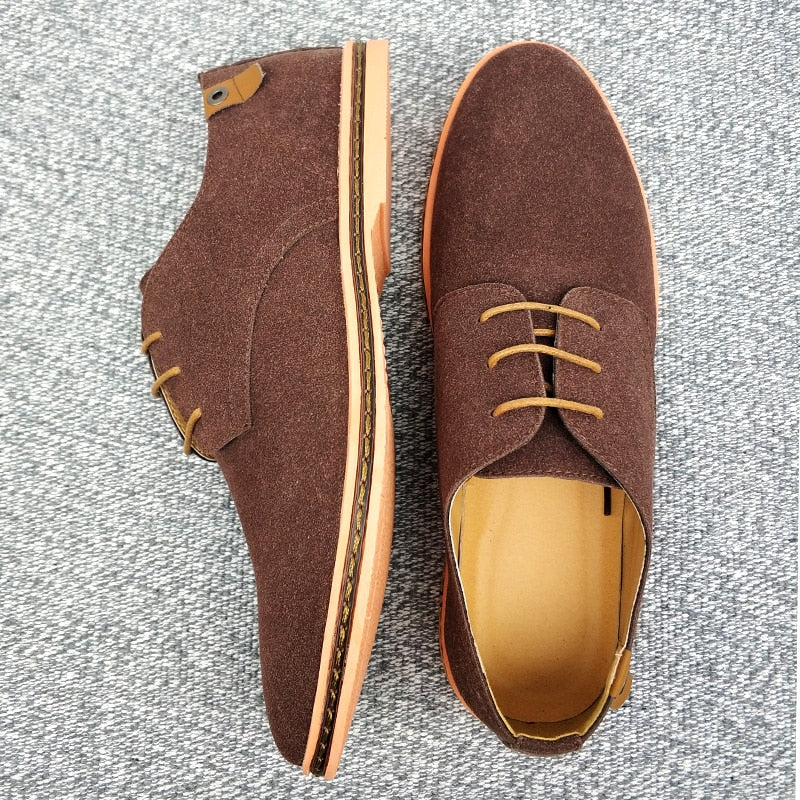 Men’s Casual Suede Oxford Shoes – Lightweight Lace-Up Dress Shoes for Work, Events & Smart Everyday Looks
