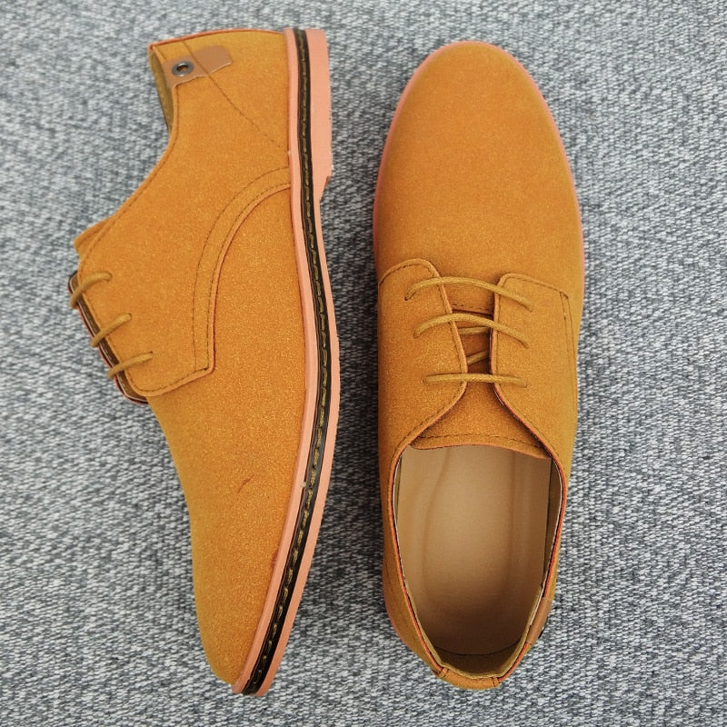 Men’s Casual Suede Oxford Shoes – Lightweight Lace-Up Dress Shoes for Work, Events & Smart Everyday Looks