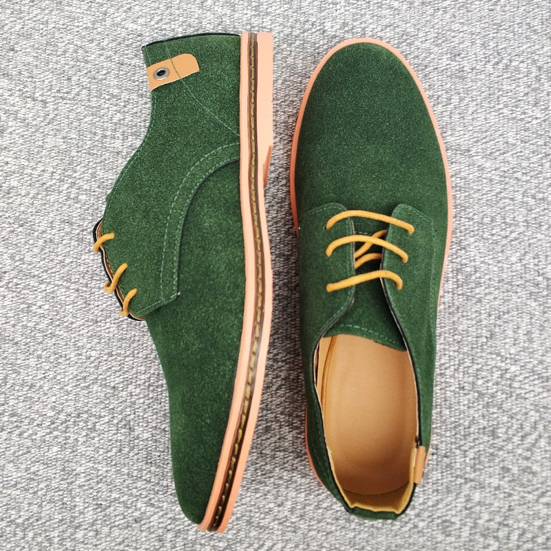 Men’s Casual Suede Oxford Shoes – Lightweight Lace-Up Dress Shoes for Work, Events & Smart Everyday Looks