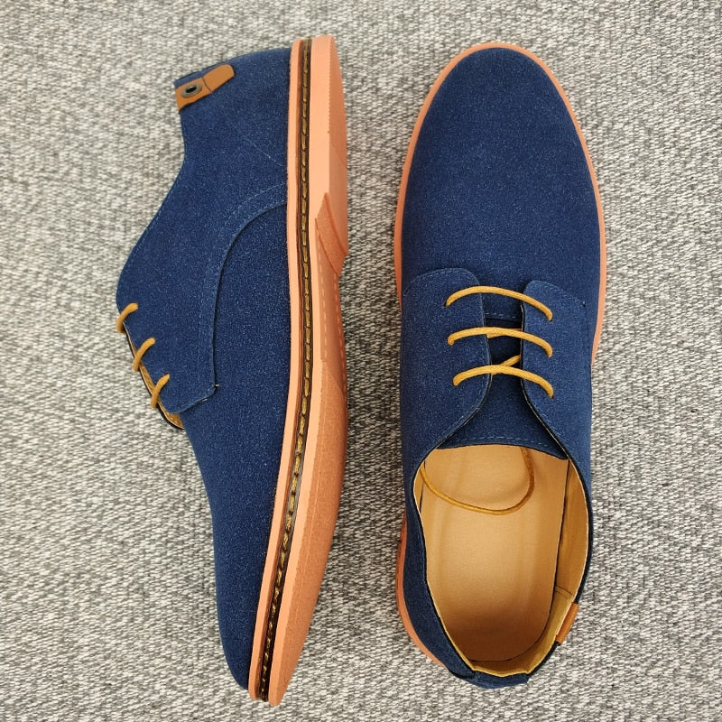 Men’s Casual Suede Oxford Shoes – Lightweight Lace-Up Dress Shoes for Work, Events & Smart Everyday Looks