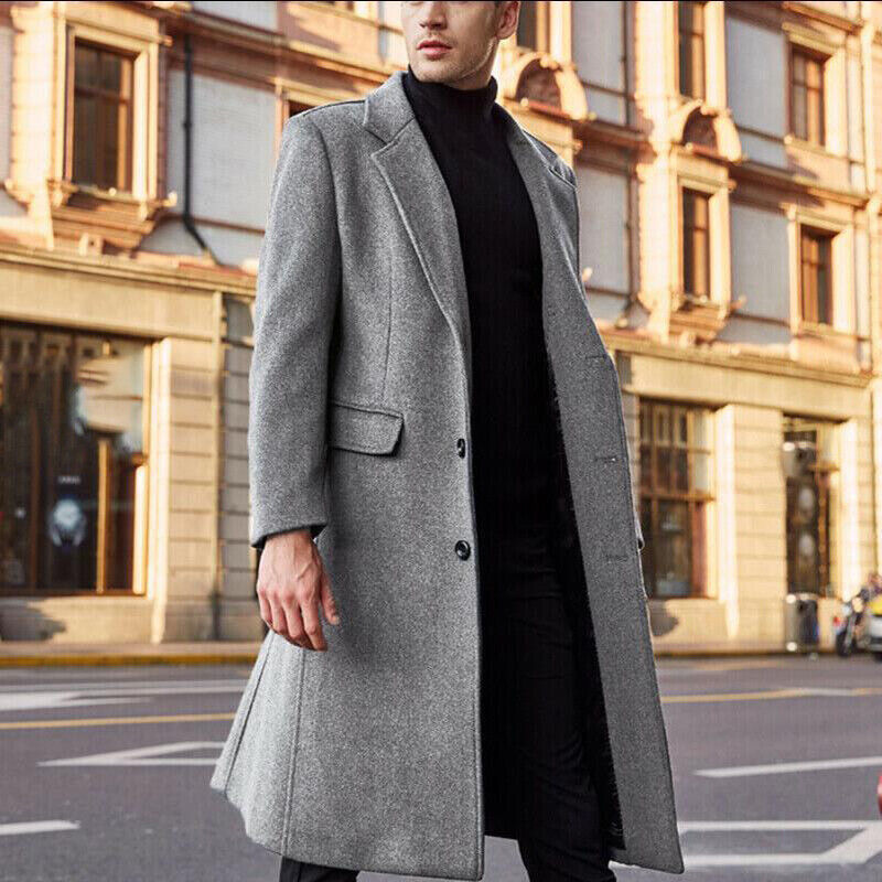 Jonah coat | Classic long wool coat for men for fall and winter