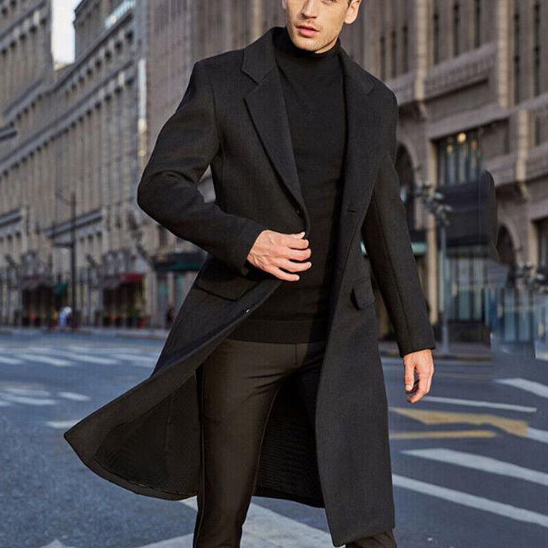 Jonah coat | Classic long wool coat for men for fall and winter