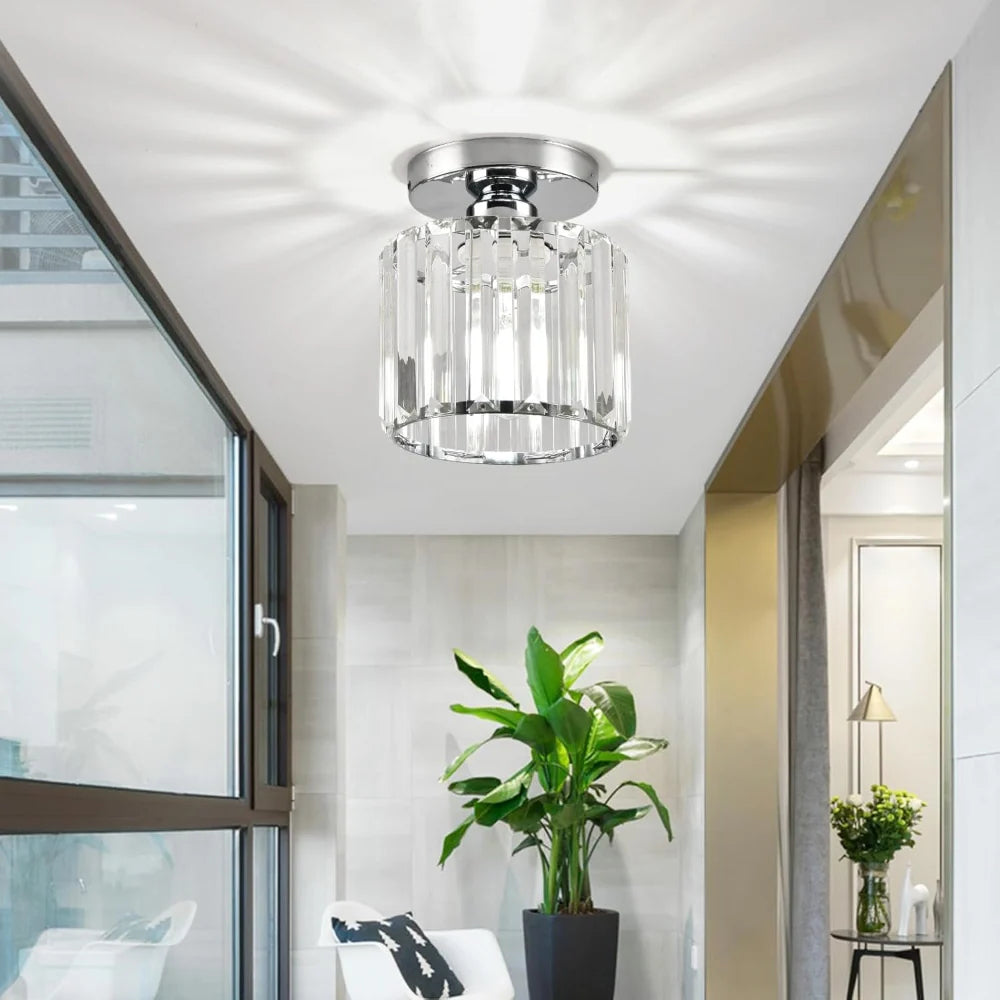 Modern Nordic Crystal Glass LED Ceiling Light