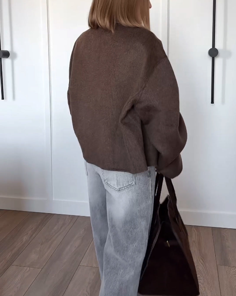 Oversized Jacket | Brown | Zip-Up | Autumn Jacket | Women's Jacket