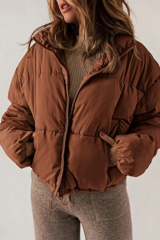 Puffer Jacket - Women's Warm Short Down Winter Jacket 