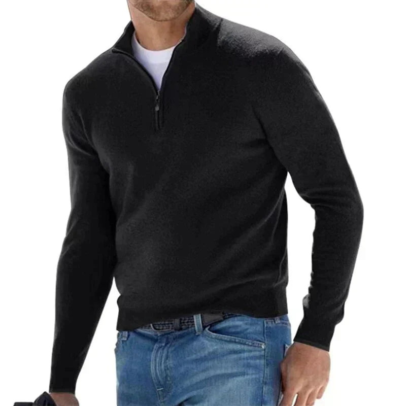 Men’s Half-Zip Pullover Sweater – Clean Comfort with Everyday Versatility