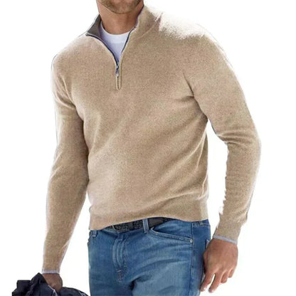 Men’s Half-Zip Pullover Sweater – Clean Comfort with Everyday Versatility