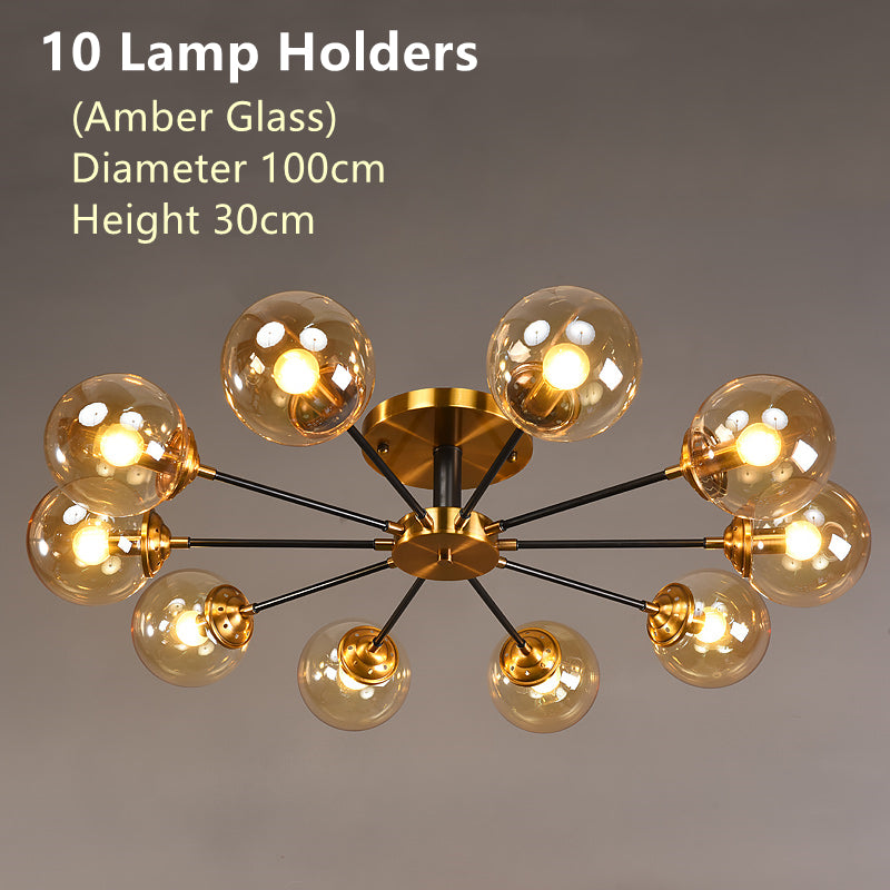 Nordic copper chandelier