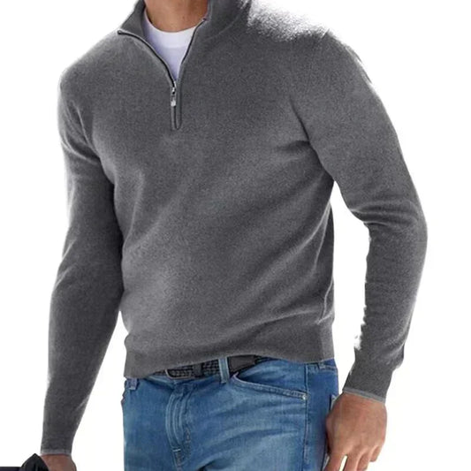 Men’s Half-Zip Pullover Sweater – Clean Comfort with Everyday Versatility