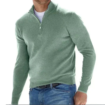 Men’s Half-Zip Pullover Sweater – Clean Comfort with Everyday Versatility
