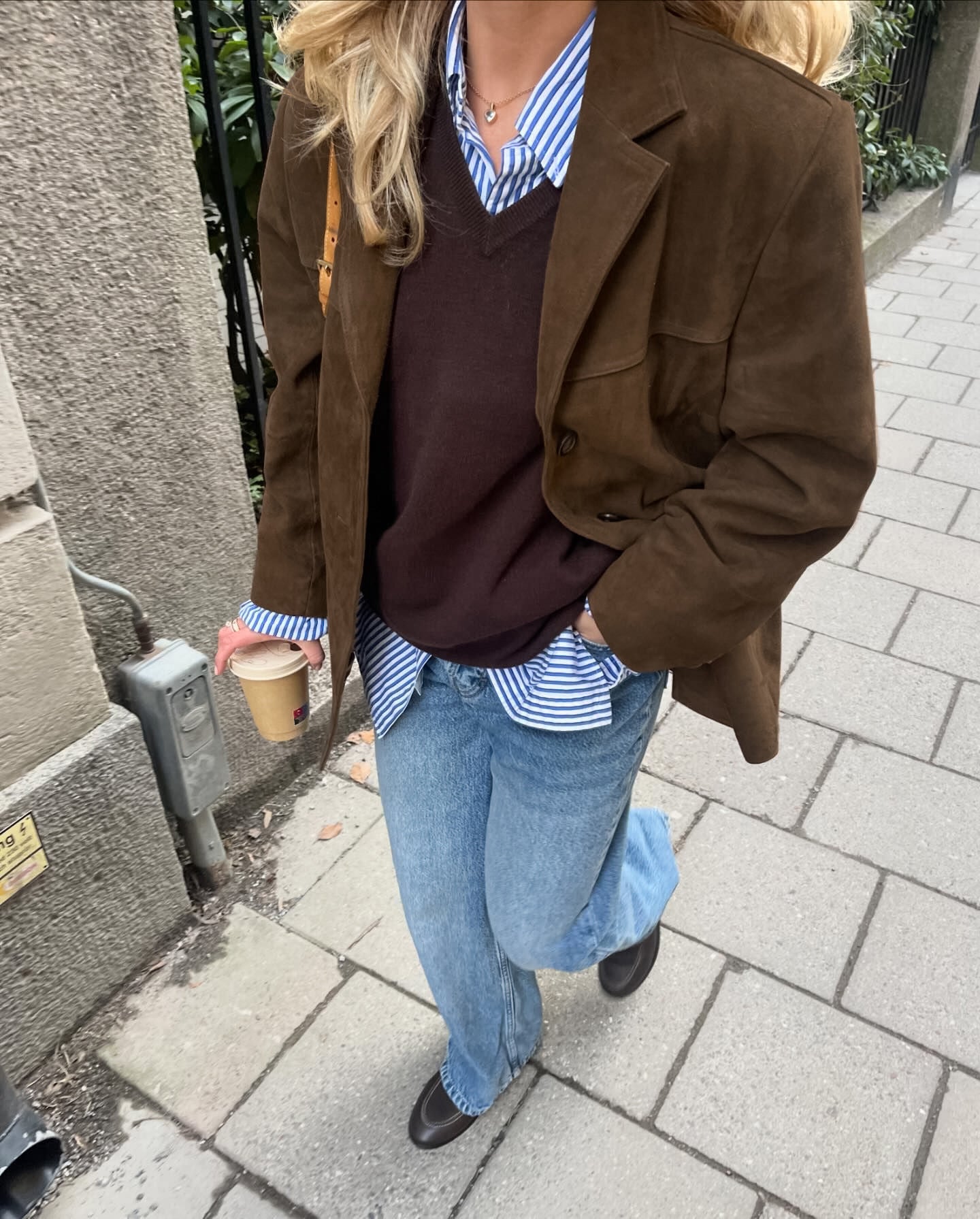 Suede Jacket - Brown - Autumn - Oversized Jacket - Women's Jacket