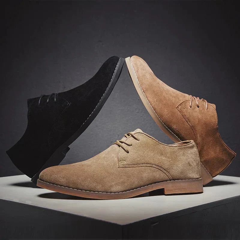 Men’s Classic Suede Oxford Shoes – Timeless Lace-Up Dress Shoes for Casual & Formal Wear