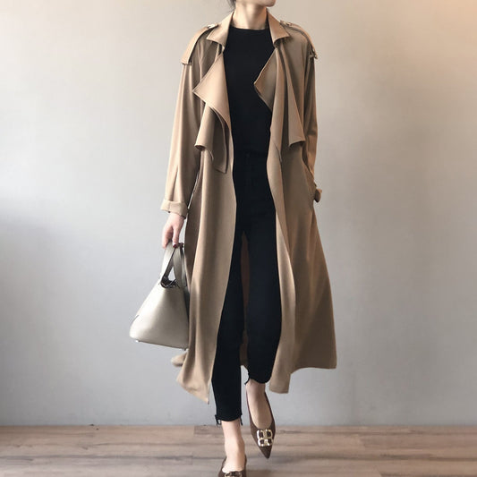 Trench Coat | Loose Fit | Belt | Long Coat | Women's Jacket