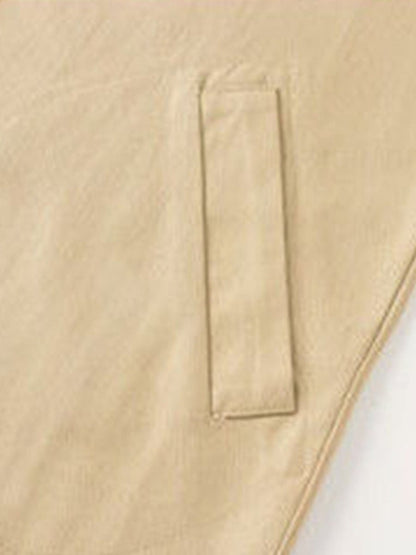 Trench Coat - Women's Casual Single Breasted Mid-Length Trench Coat