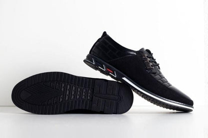 Men's Modern Lace-Up Dress Shoes – Stylish Formal-Casual Leather Look Shoes with Comfort Sole for Work, Events & Daily Wear