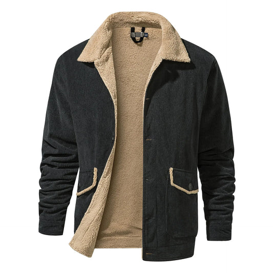 Winter Jacket | Pockets | Button Up | Fleece Lined Jacket | Men's Sherpa Jacket