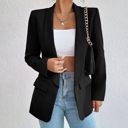 Women's Blazer - Casual - Open Front - Long Blazer - Blazer Jacket