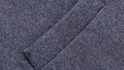 Wool Coat - Single Breasted - Quilted Lining - Long Coat - Winter Jacket Men