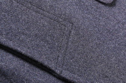 Wool Coat - Single Breasted - Quilted Lining - Long Coat - Winter Jacket Men