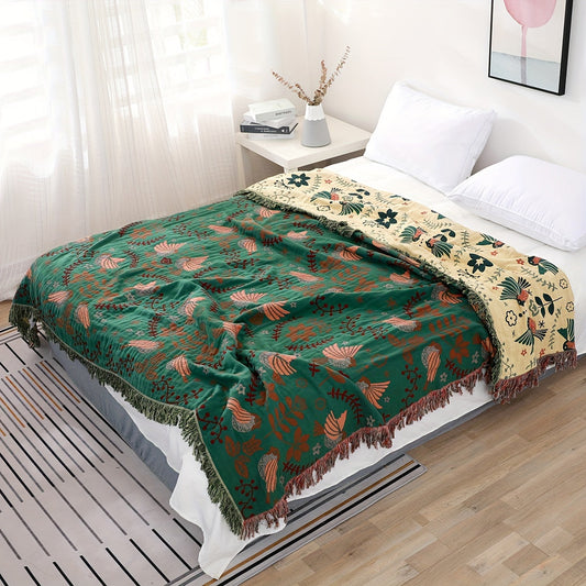 Scandinavian Throw Blanket Soft Reversible