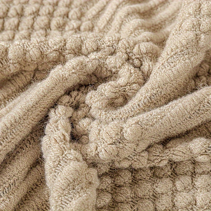 Soft Throw Blanket Vintage Khaki Tassel