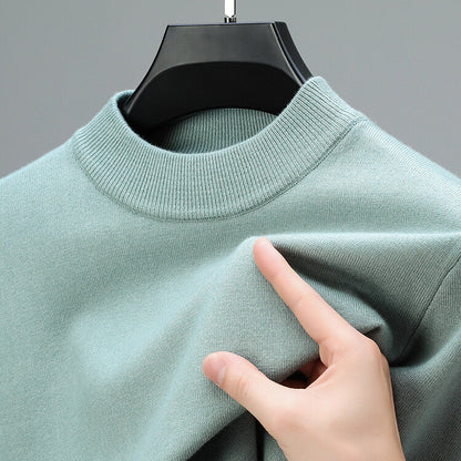 Men’s Soft Knit Mock Neck Sweater – Lightweight Pullover with Stretch Comfort