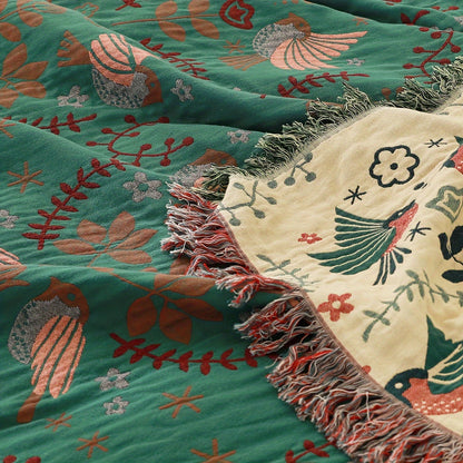 Scandinavian Throw Blanket Soft Reversible