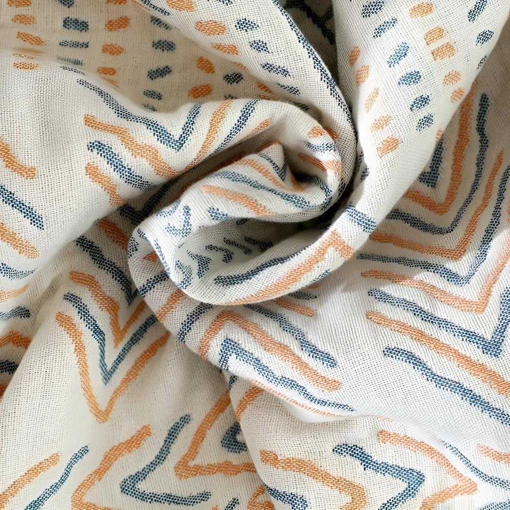 Reversible Tribal Pattern Woven Blanket – Lightweight Cotton Throw for Bed, Sofa or Lounge Décor