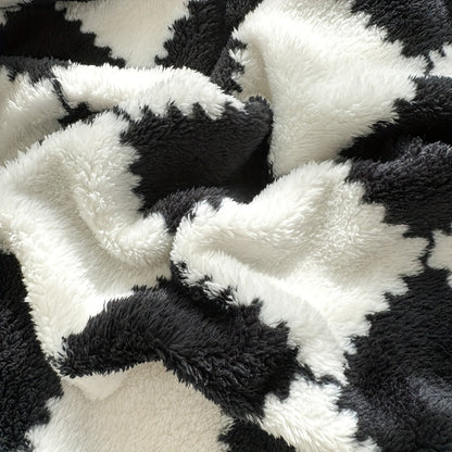 Soft Throw Blanket Polyester Plaid Flannel