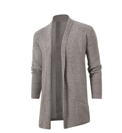 Men’s Open Front Lightweight Knit Cardigan – Casual Longline Layer for All Seasons
