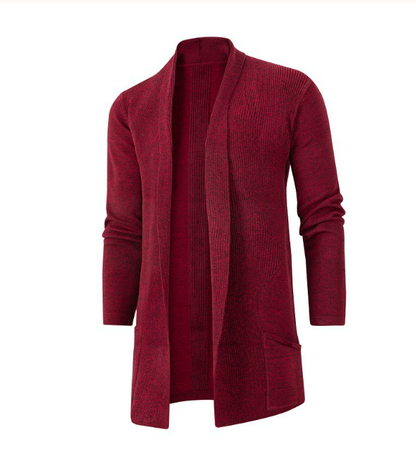 Men’s Open Front Lightweight Knit Cardigan – Casual Longline Layer for All Seasons