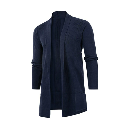 Men’s Open Front Lightweight Knit Cardigan – Casual Longline Layer for All Seasons