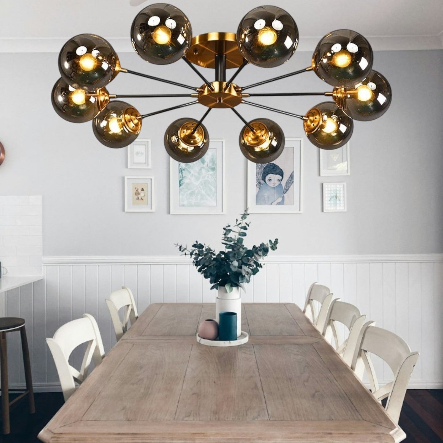 Nordic copper chandelier